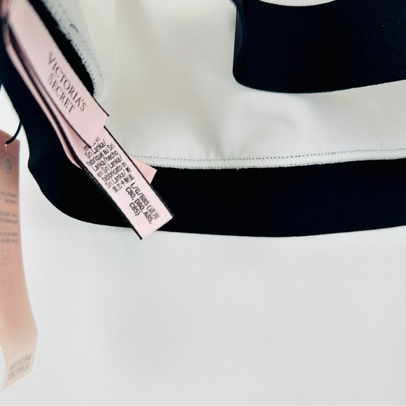 Victoria's Secret Sport Medium Support Black and White Racer Back - Size: Large - Picture 3 of 3